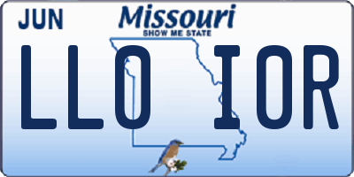 MO license plate LL0I0R