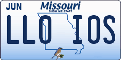 MO license plate LL0I0S
