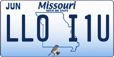 MO license plate LL0I1U