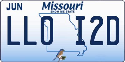 MO license plate LL0I2D