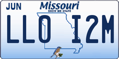 MO license plate LL0I2M