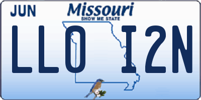 MO license plate LL0I2N