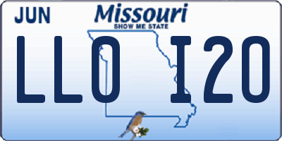 MO license plate LL0I2O
