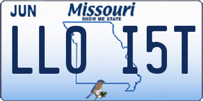 MO license plate LL0I5T