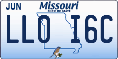 MO license plate LL0I6C