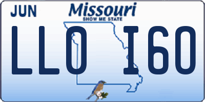 MO license plate LL0I6O