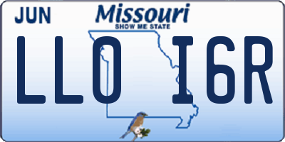 MO license plate LL0I6R