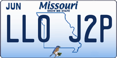 MO license plate LL0J2P
