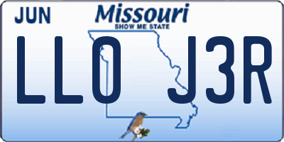 MO license plate LL0J3R