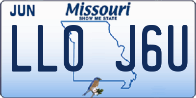 MO license plate LL0J6U