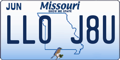 MO license plate LL0J8U