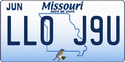 MO license plate LL0J9U