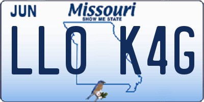 MO license plate LL0K4G