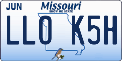 MO license plate LL0K5H