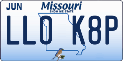MO license plate LL0K8P