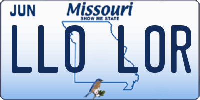 MO license plate LL0L0R