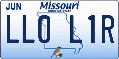 MO license plate LL0L1R