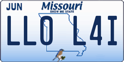 MO license plate LL0L4I