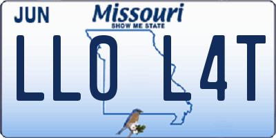 MO license plate LL0L4T