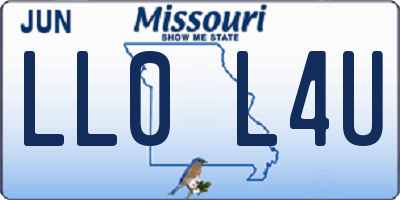 MO license plate LL0L4U