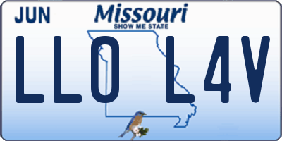 MO license plate LL0L4V