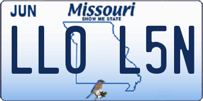 MO license plate LL0L5N