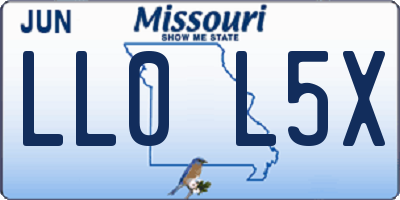 MO license plate LL0L5X