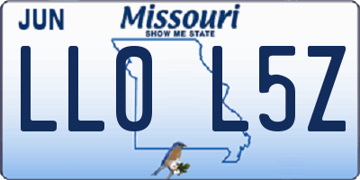 MO license plate LL0L5Z