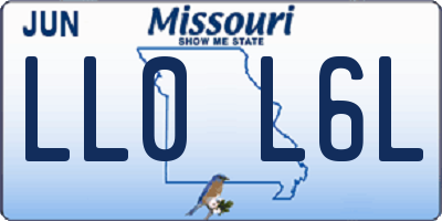 MO license plate LL0L6L