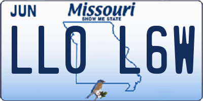MO license plate LL0L6W