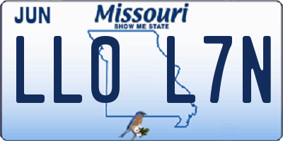 MO license plate LL0L7N