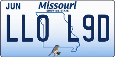 MO license plate LL0L9D