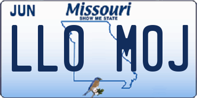 MO license plate LL0M0J