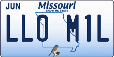 MO license plate LL0M1L