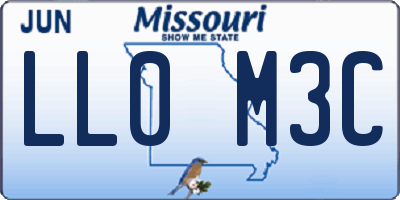 MO license plate LL0M3C
