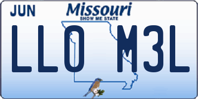 MO license plate LL0M3L