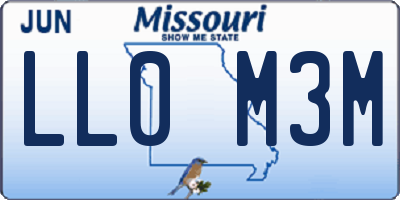MO license plate LL0M3M