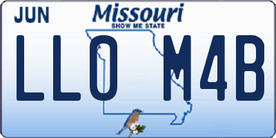MO license plate LL0M4B