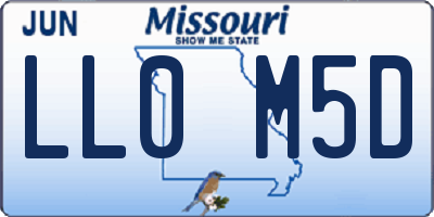 MO license plate LL0M5D