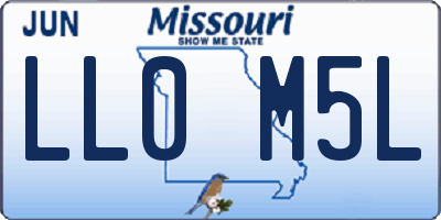 MO license plate LL0M5L