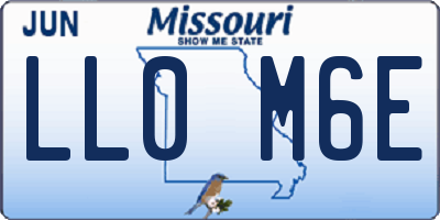 MO license plate LL0M6E