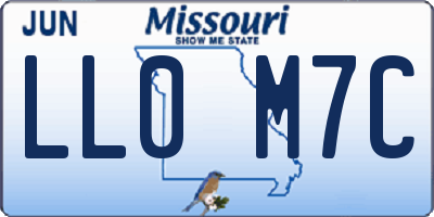 MO license plate LL0M7C
