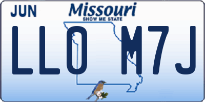 MO license plate LL0M7J