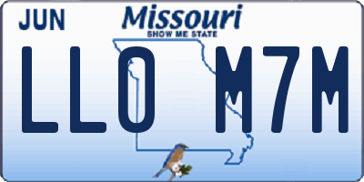 MO license plate LL0M7M