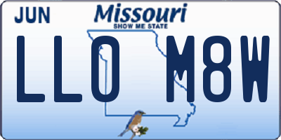 MO license plate LL0M8W