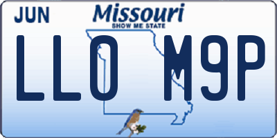 MO license plate LL0M9P