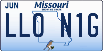 MO license plate LL0N1G