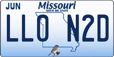 MO license plate LL0N2D