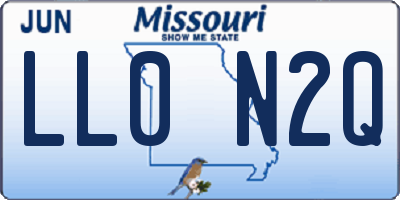 MO license plate LL0N2Q