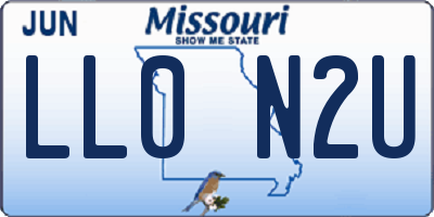 MO license plate LL0N2U